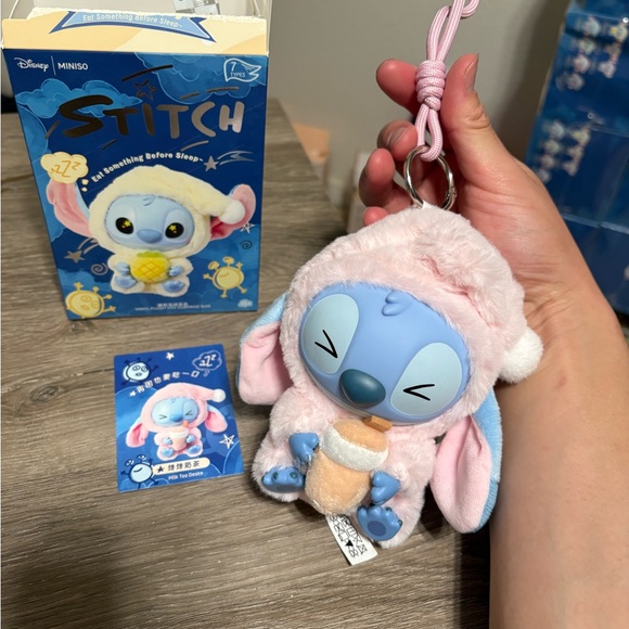 Miniso | Toys | Authentic Miniso Stitch Eat Something Before Sleep ...